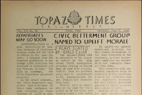 Topaz Times Vol. III No. 30 (June 5, 1943) (ddr-densho-142-168)