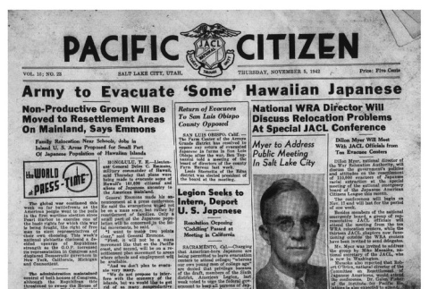 The Pacific Citizen, Vol. 15 No. 23 (November 5, 1942) (ddr-pc-14-22)