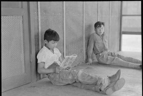 Two orphans at Manzanar Childrens' Village (ddr-densho-151-441)