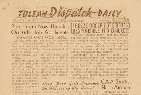 Tulean Dispatch Vol. 5 No. 38 (May 4, 1943) (ddr-densho-65-218)