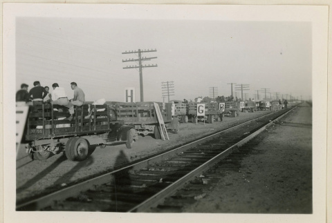 View of a train tracks (ddr-densho-37-923)