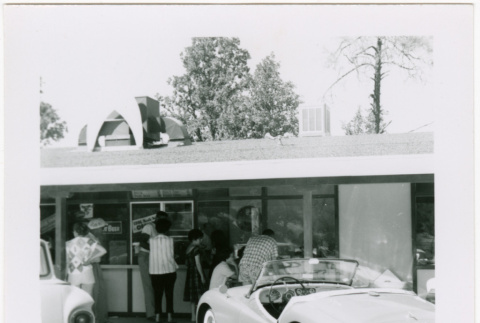 Cars parked outside concessions stand (ddr-densho-426-2205)