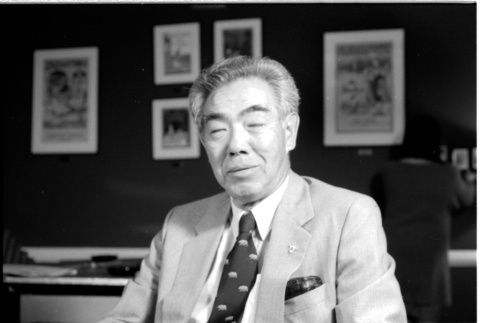 Yukio Kawamoto mid-interview (ddr-densho-1007-1343)