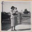 Yoshiko Shiomi holding Susan Shiomi (ddr-densho-522-199)