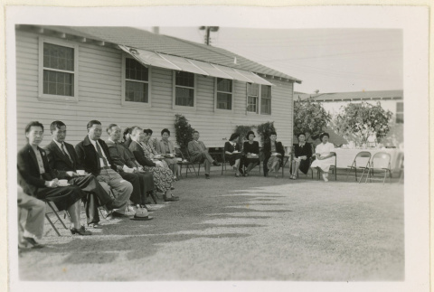 Guests at a hospital tea party (ddr-densho-37-1254)