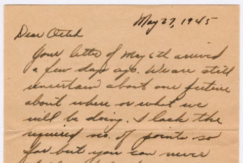 Letter from Kez Tada (ddr-densho-540-16)