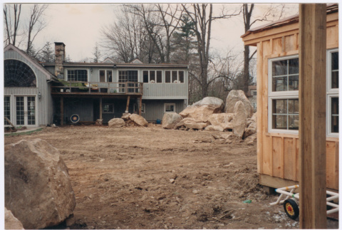 Yard and deck under construction (ddr-densho-377-2619)