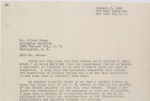 Letter from Lawrence Fumio Miwa to Oliver Ellis Stone (ddr-densho-437-202)