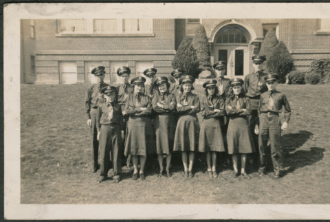 Group of men and women in uniforms (ddr-densho-293-123)
