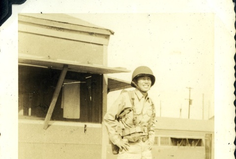 Soldier at Camp Shelby [?] (ddr-densho-22-419)