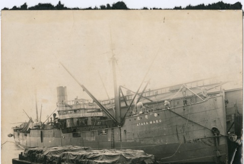 The Ataka Maru at port in Seattle (ddr-densho-278-29)