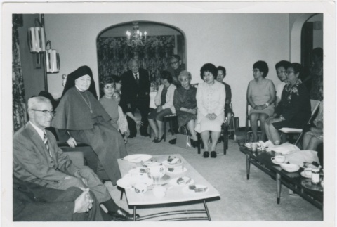 (Photograph) - Image of men and women sitting at tables (Front) (ddr-densho-330-281-mezzanine-d29a068407)