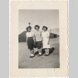 Masa Ogawa with two friends in Manzanar (ddr-densho-420-16)