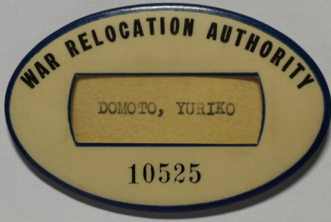 Yuriko Domoto name tag (ddr-densho-356-806)