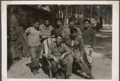 Group of men in uniform (ddr-densho-466-16)