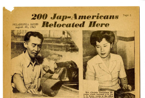 Japanese American News clippings, August 1943 (ddr-csujad-19-19)