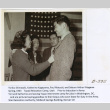 Yoriko (Shimasaki) Kitagawa, Katherine (Kageyama) Matsuki, Paul Matsuki, and Saburo Arthur Kitagawa standing in front of U.S. flag (ddr-densho-539-10)