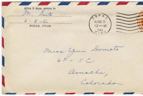 Letter to Yuri Domoto from Margaret Saito (ddr-densho-356-340)