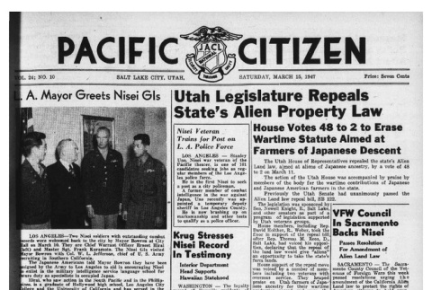 The Pacific Citizen, Vol. 24 No. 10 (March 15, 1947) (ddr-pc-19-11)