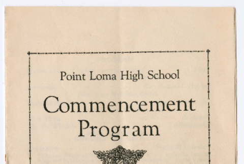 Point Loma High School Commencement Program 1939 (ddr-densho-446-425)
