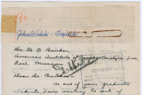 Letter from Agnes Rockrise to Dr. M.N. Bunker (ddr-densho-335-339)
