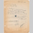 Letter sent to T.K. Pharmacy from Tule Lake concentration camp (ddr-densho-319-37)