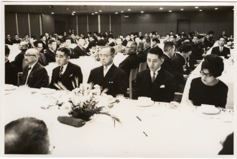 Large group seated at banquet tables (ddr-densho-426-84)