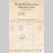 Invoice from Duffy Brothers, Inc. (ddr-densho-319-510)