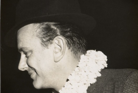 A man wearing a lei (ddr-njpa-1-1165)