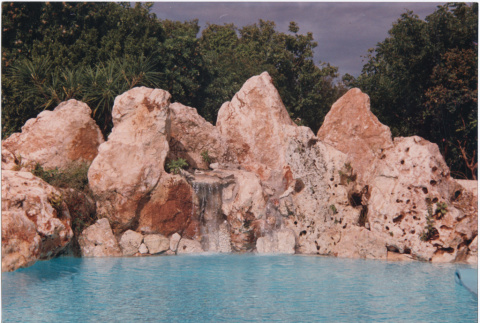 Landscape boulders and pool in Saint Martin (ddr-densho-377-40)