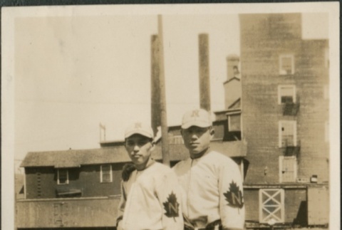 Two baseball players (ddr-densho-321-649)