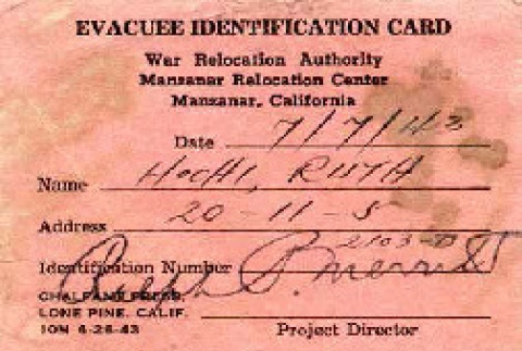 Evacuee Identification Card (ddr-csujad-29-23)