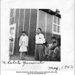 Man and woman standing outside barracks (ddr-ajah-6-218)
