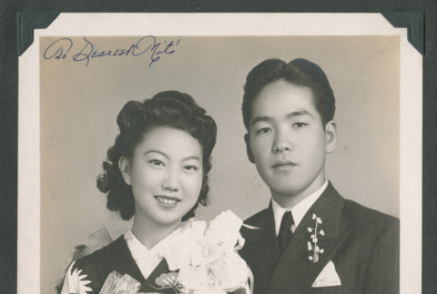 Wedding photo of Mr. and Mrs. John Ikkanda (ddr-densho-550-250)
