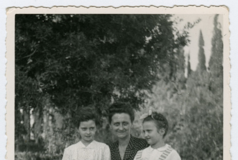 Portrait of woman and two girls in Italy (ddr-densho-368-69)