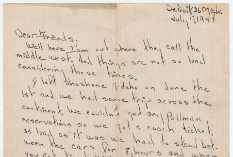 Letter from Tes Teruo Tada to Bert and Marion Blomgren (ddr-densho-540-22)