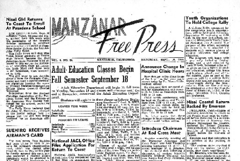 Manzanar Free Press Vol. 6 No. 24 (September 16, 1944) (ddr-densho-125-272)