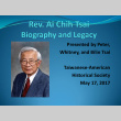 Rev. Ai Chih Tsai Biography and Legacy (ddr-densho-446-352)