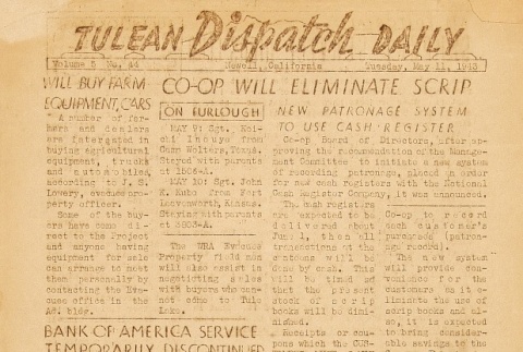 Tulean Dispatch Vol. 5 No. 44 (May 11, 1943) (ddr-densho-65-224)