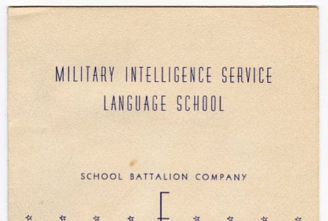 Military Intelligence Service language School Graduate Dinner Dance program (ddr-densho-382-13)