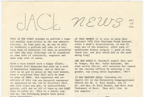 Seattle Chapter, JACL News, c. 1961 (ddr-sjacl-1-49)
