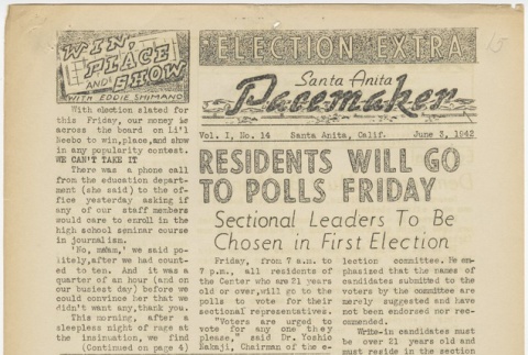 Santa Anita Pacemaker: Vol. 1, No. 14 (June 3, 1942) (ddr-janm-5-14)