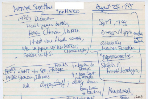 Monroe Sweetland notes (ddr-densho-1007-999)
