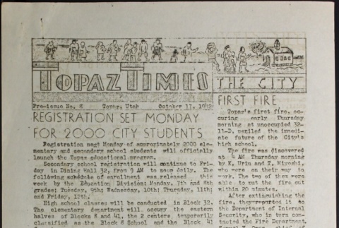 Topaz Times Pre-issue No. 8 (October 17, 1942) (ddr-densho-142-8)