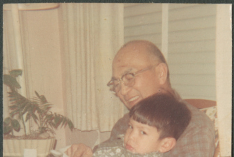 Chester Sakura Sr. with boy (ddr-densho-523-418)