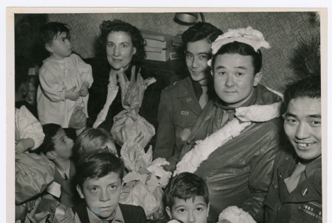 Company F's Christmas party for orphans (ddr-densho-1007-371)