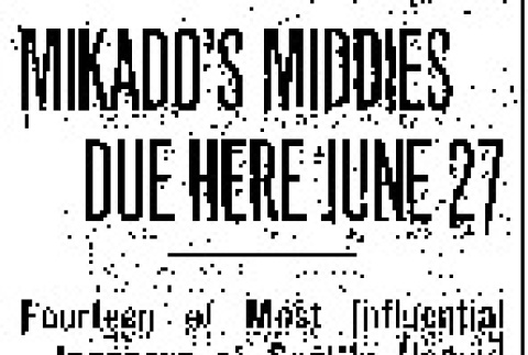 Mikado's Middies Due Here June 27. Fourteen of Most Influential Japanese of Seattle Named on Entertainment Executive Committee. (June 7, 1914) (ddr-densho-56-253)