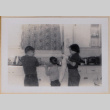 David, Peter, and Mary Alice doing dishes (ddr-densho-462-268)