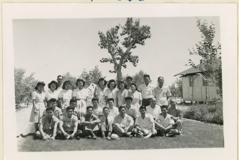 News Courier staff poses for a photo (ddr-densho-37-1544)