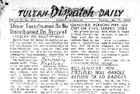Tulean Dispatch Vol. 5 No. 50 (May 18, 1943) (ddr-densho-65-366)